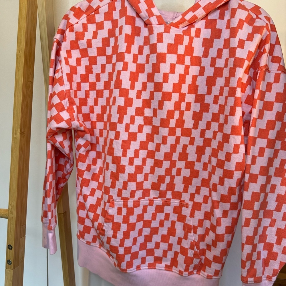 BP Pink Checkerboard Sweatshirt w/ Hood | P2P: 20”